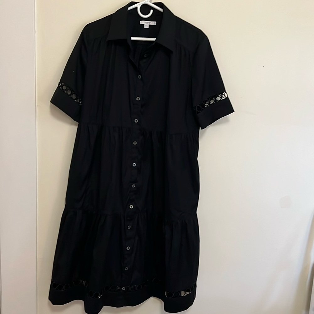 CHICO’S Black Dress with Pockets!